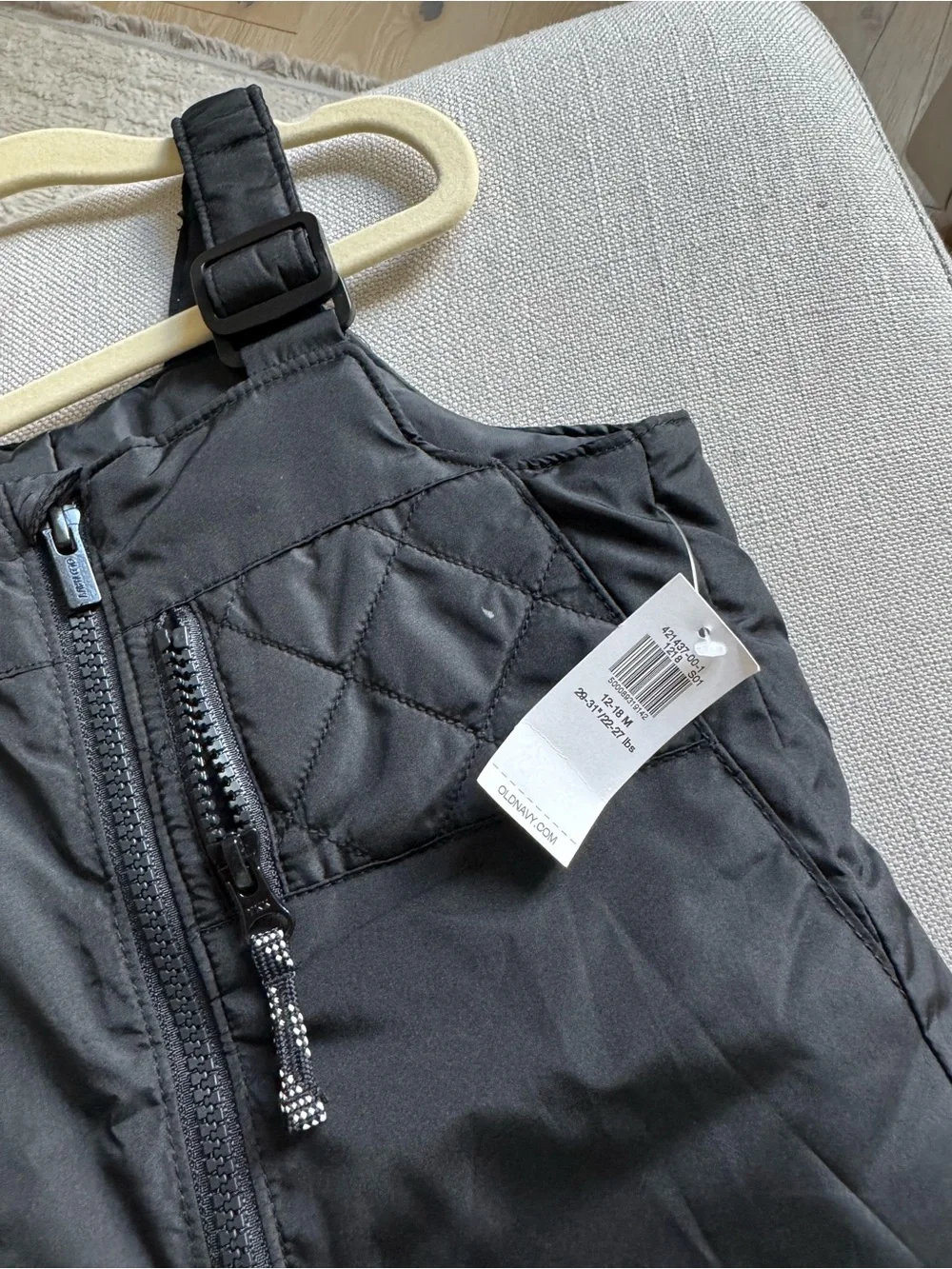 Old Navy Black Kids Snow Bib Overalls 12-18mo